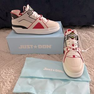 Just Don Tennis Courtside Mid-Top Sneakers - Size 13 / 46
